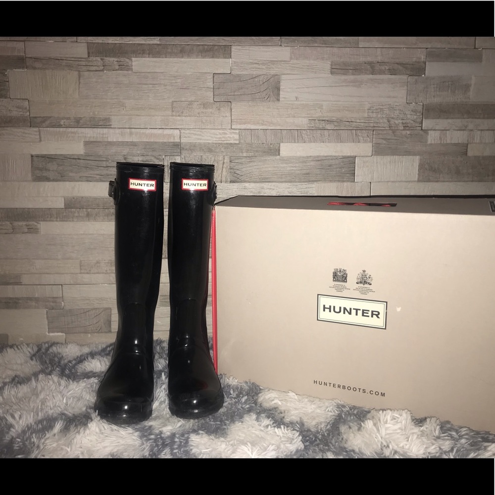 Tall Gloss Hunter Boots Size 6